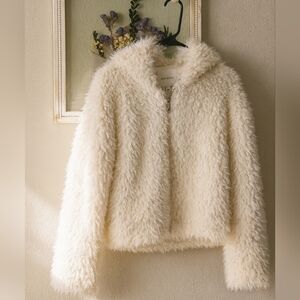 Anthropologie Aveces Les Filles Sz m Faux Fur Bomber Style Jacket